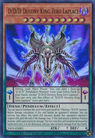 D/D/D Destiny King Zero Laplace [YA03-EN001] Ultra Rare - Josh's Cards