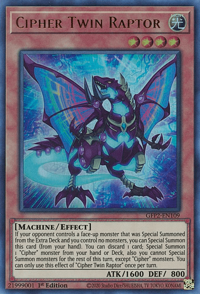 Cipher Twin Raptor [GFP2-EN109] Ultra Rare - Josh's Cards