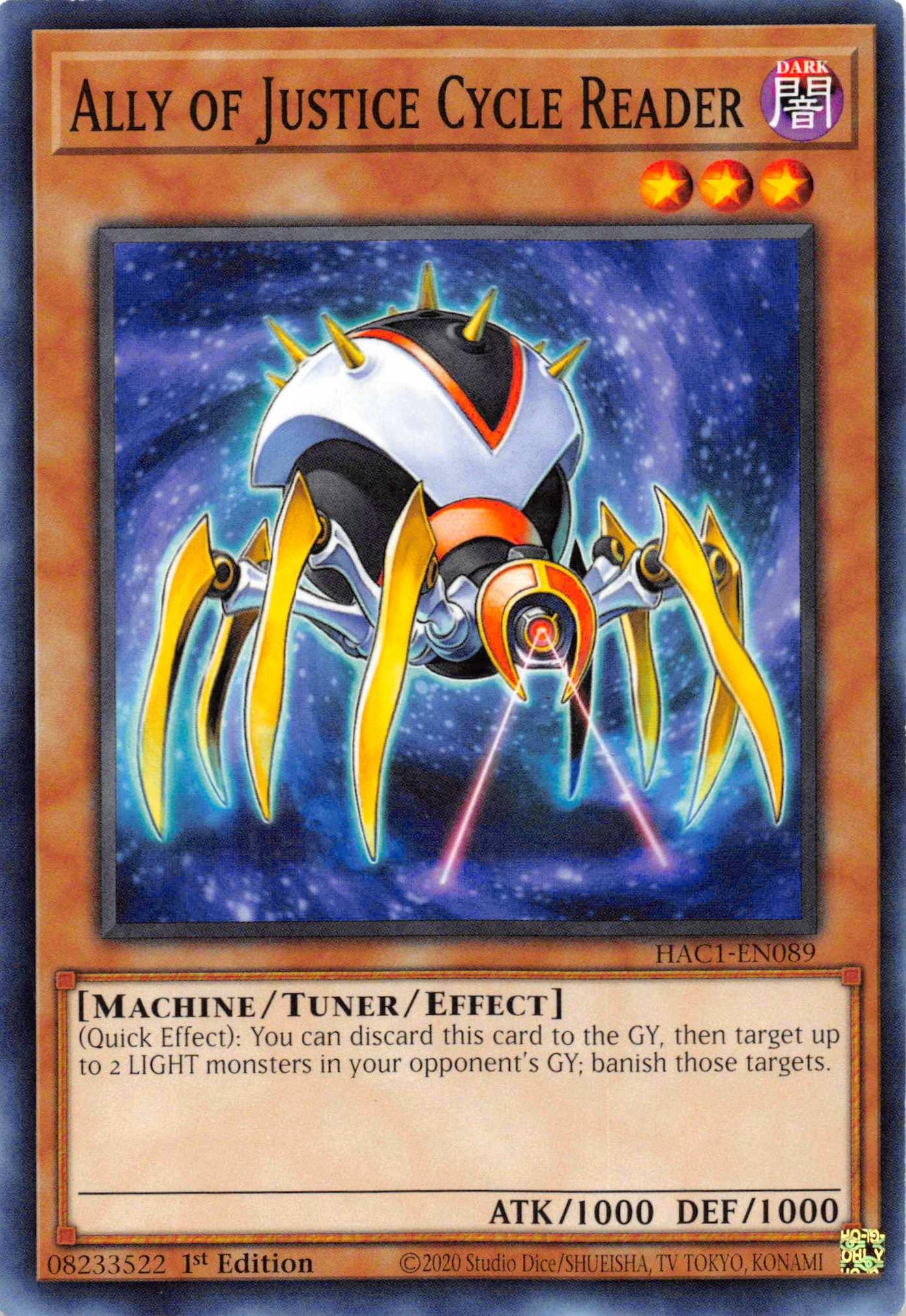 Ally of Justice Cycle Reader [HAC1-EN089] Common - Josh's Cards