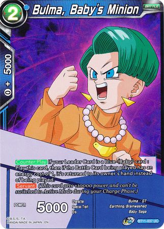 Bulma, Baby's Minion (BT11-037) [Vermilion Bloodline] Parallel Foil