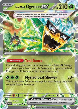 Teal Mask Ogerpon ex 012/131 - SV Prismatic Evolutions Holofoil