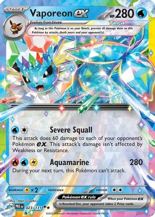 Vaporeon ex 023/131 - SV Prismatic Evolutions Holofoil