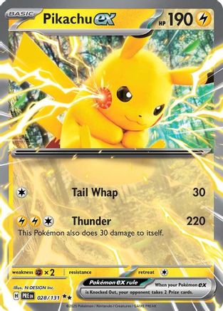 Pikachu ex 028/131 - SV Prismatic Evolutions Holofoil