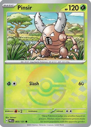 Pinsir (Poke Ball Pattern) 003/131 - SV Prismatic Evolutions Holofoil