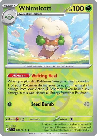 Whimsicott (Poke Ball Pattern) 008/131 - SV Prismatic Evolutions Holofoil