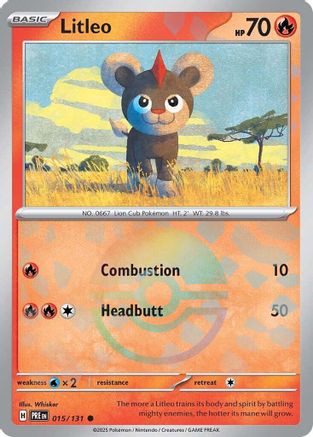 Litleo (Poke Ball Pattern) 015/131 - SV Prismatic Evolutions Holofoil