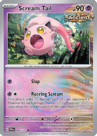 Scream Tail (Poke Ball Pattern) 042/131 - SV Prismatic Evolutions Holofoil
