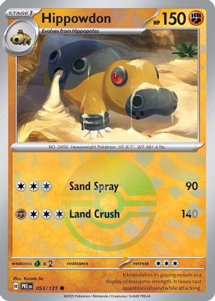 Hippowdon (Poke Ball Pattern) 053/131 - SV Prismatic Evolutions Holofoil