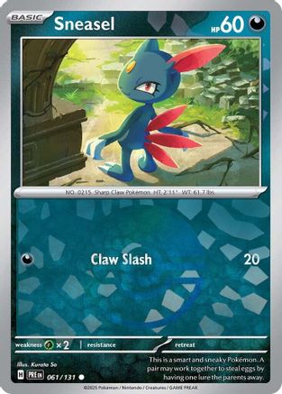 Sneasel (Poke Ball Pattern) 061/131 - SV Prismatic Evolutions Holofoil
