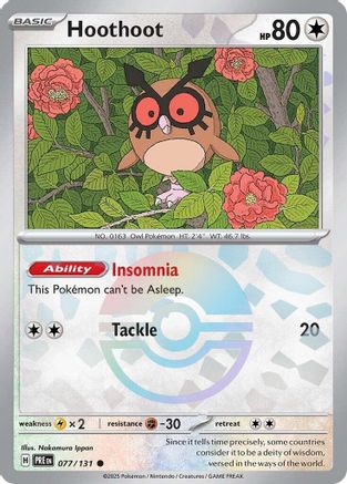 Hoothoot (Poke Ball Pattern) 077/131 - SV Prismatic Evolutions Holofoil