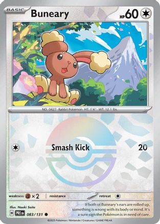 Buneary (Poke Ball Pattern) 083/131 - SV Prismatic Evolutions Holofoil