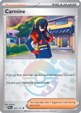 Carmine (Poke Ball Pattern) 103/131 - SV Prismatic Evolutions Holofoil