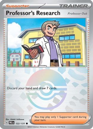 Professor's Research [Professor Oak] (Poke Ball Pattern) 122/131 - SV Prismatic Evolutions Holofoil
