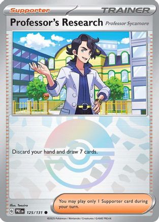 Professor's Research [Professor Sycamore] (Poke Ball Pattern) 125/131 - SV Prismatic Evolutions Holofoil