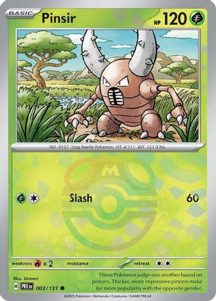 Pinsir (Master Ball Pattern) 003/131 - SV Prismatic Evolutions Holofoil