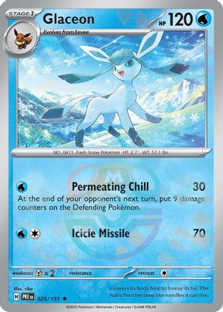 Glaceon (Master Ball Pattern) 025/131 - SV Prismatic Evolutions Holofoil