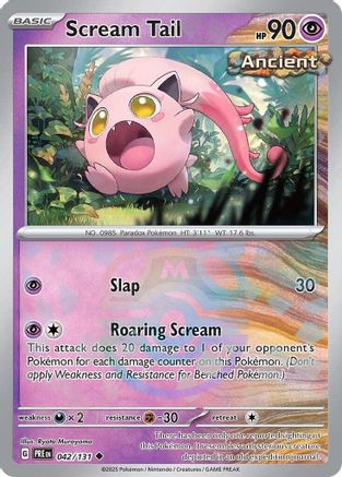 Scream Tail (Master Ball Pattern) 042/131 - SV Prismatic Evolutions Holofoil