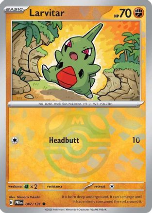 Larvitar (Master Ball Pattern) 047/131 - SV Prismatic Evolutions Holofoil
