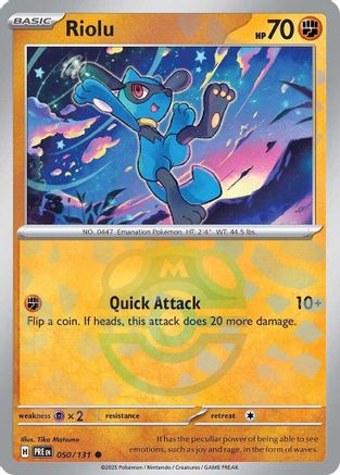 Riolu (Master Ball Pattern) 050/131 - SV Prismatic Evolutions Holofoil