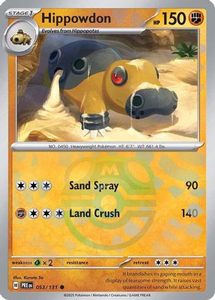 Hippowdon (Master Ball Pattern) 053/131 - SV Prismatic Evolutions Holofoil