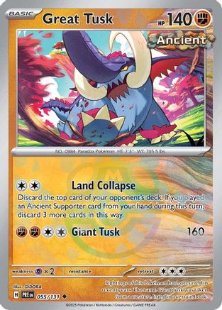 Great Tusk (Master Ball Pattern) 055/131 - SV Prismatic Evolutions Holofoil
