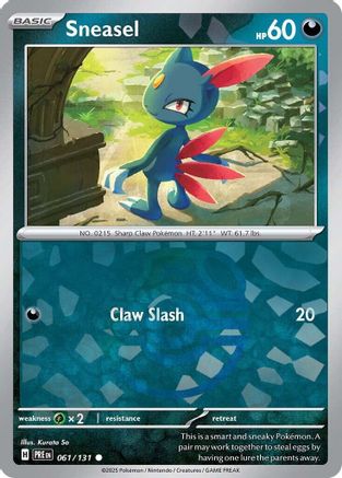 Sneasel (Master Ball Pattern) 061/131 - SV Prismatic Evolutions Holofoil