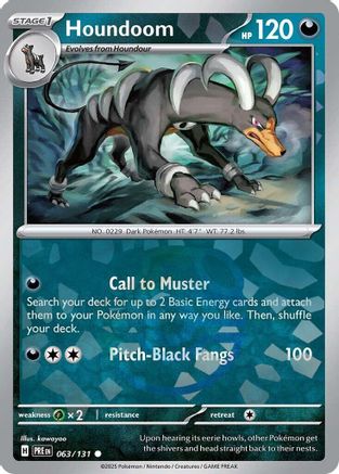 Houndoom (Master Ball Pattern) 063/131 - SV Prismatic Evolutions Holofoil