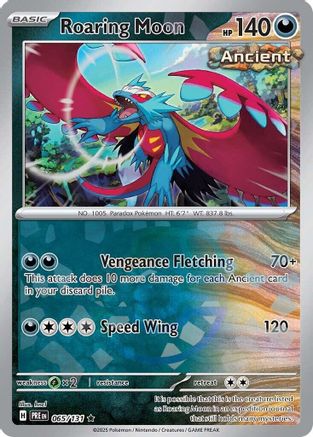 Roaring Moon (Master Ball Pattern) 065/131 - SV Prismatic Evolutions Holofoil
