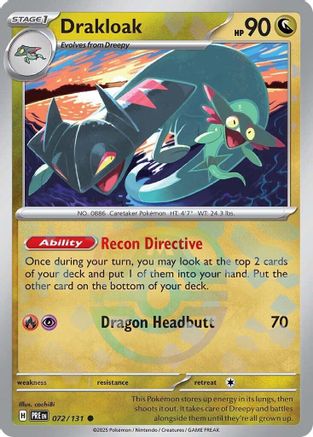 Drakloak (Master Ball Pattern) 072/131 - SV Prismatic Evolutions Holofoil