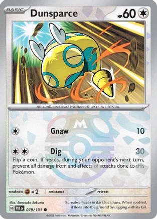 Dunsparce (Master Ball Pattern) 079/131 - SV Prismatic Evolutions Holofoil
