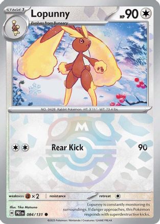 Lopunny (Master Ball Pattern) 084/131 - SV Prismatic Evolutions Holofoil