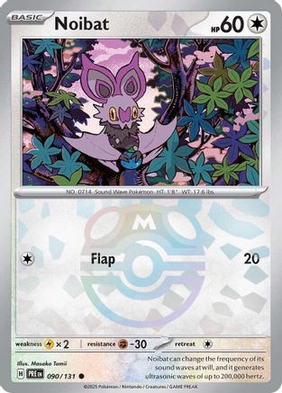 Noibat (Master Ball Pattern) 090/131 - SV Prismatic Evolutions Holofoil