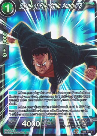 Bonds of Friendship Android 8 (Reprint) (BT6-114) [Battle Evolution Booster] Parallel Foil