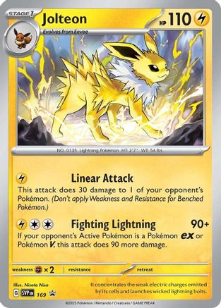 Jolteon 169 - SV Scarlet & Violet Promo Cards Holofoil