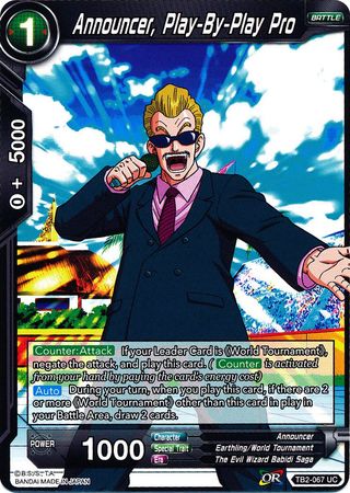 Announcer, Play-By-Play Pro (TB2-067) [World Martial Arts Tournament] Parallel Foil