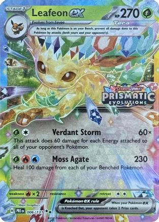 Leafeon ex (Prismatic Evolutions Stamp) 006/131 - Miscellaneous Cards & Products Holofoil