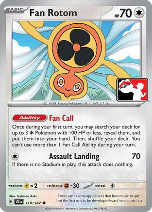 Fan Rotom 118/142 - Prize Pack Series Cards Holofoil