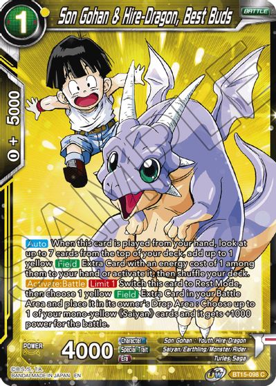 Son Gohan & Hire-Dragon, Best Buds (BT15-098) [Saiyan Showdown] Parallel Foil