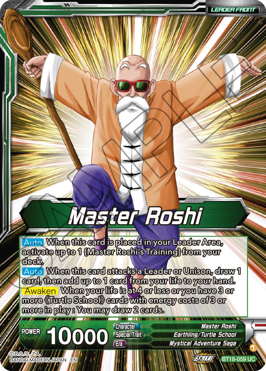 Master Roshi // Son Goku, Krillin, Yamcha, & Master Roshi, Reunited (BT18-059) [Dawn of the Z-Legends] Parallel Foil