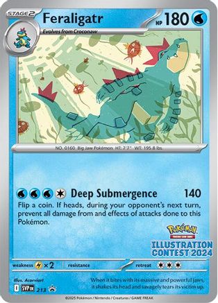 Feraligatr (Illustration Contest 2024) 213 - SV Scarlet & Violet Promo Cards