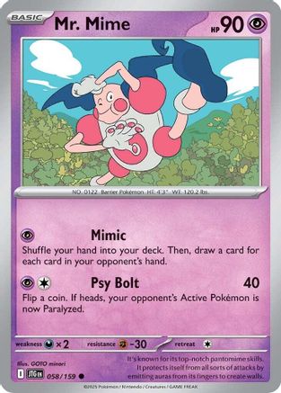 Mr. Mime 058/159 - SV09 Journey Together Reverse Holofoil
