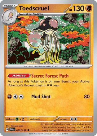 Toedscruel 089/159 - SV09 Journey Together Reverse Holofoil