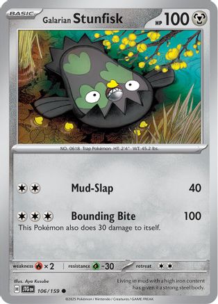 Galarian Stunfisk 106/159 - SV09 Journey Together Reverse Holofoil