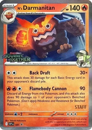 N's Darmanitan 181 - SV Scarlet & Violet Promo Cards - Holofoil