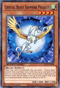 Crystal Beast Sapphire Pegasus [SGX1-ENF08] Common - Josh's Cards