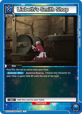 Lisbeth's Smith Shop (UE07ST/SAO-1-108) - UE07ST Sword Art Online Starter Deck