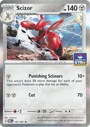 Scizor (Pokemon Gym Promo) 141/197 - Miscellaneous Cards & Products Holofoil