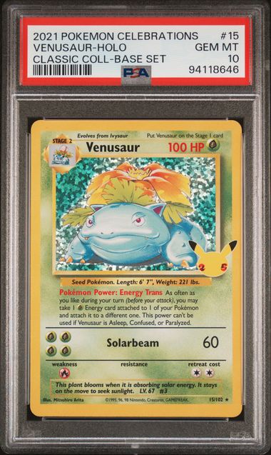 Venusaur Celebrations 15/102 PSA 10