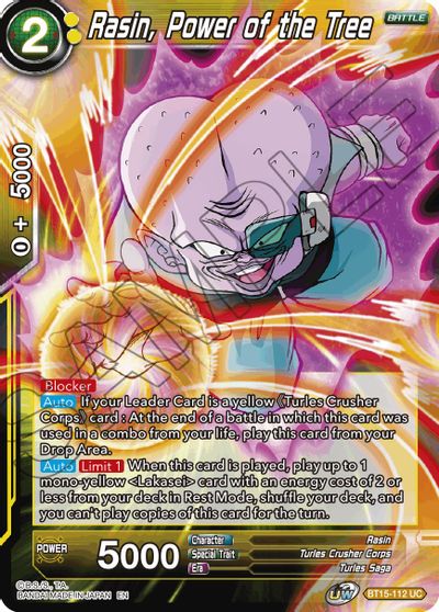 Rasin, Power of the Tree (BT15-112) [Saiyan Showdown] Parallel Foil