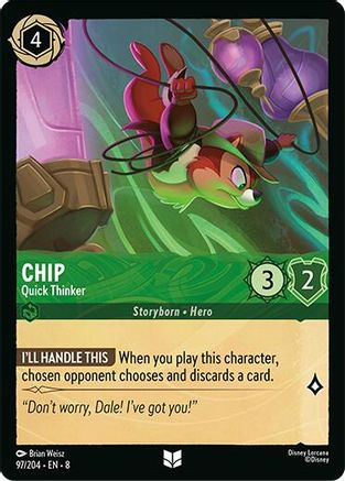 Chip - Quick Thinker (97/204) - Reign of Jafar Cold Foil